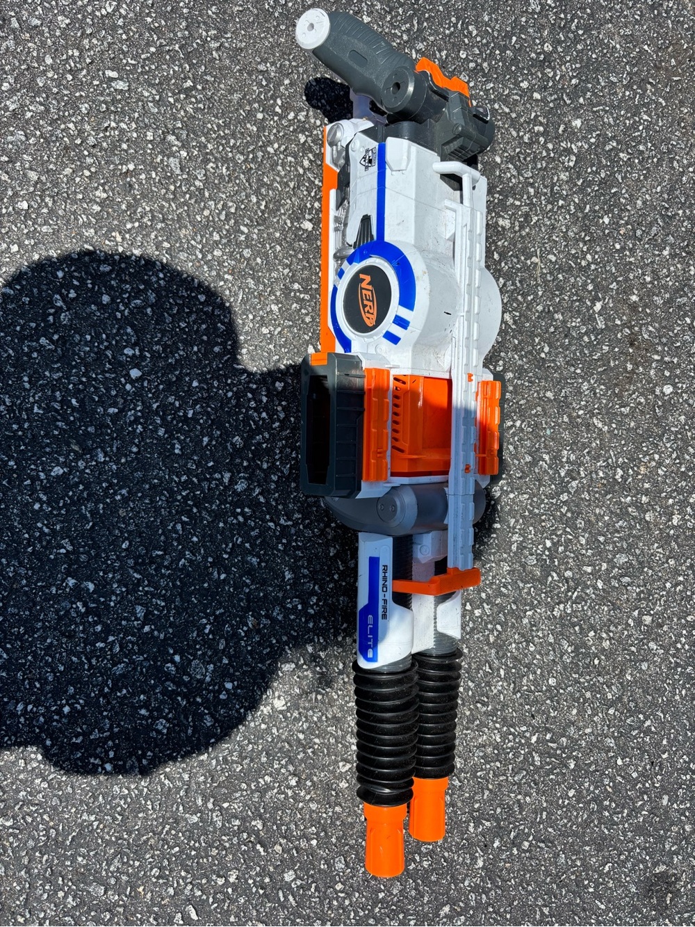 NERF N Strike Elite Rhino Fire Blaster Gun NO Magazines No Bipod